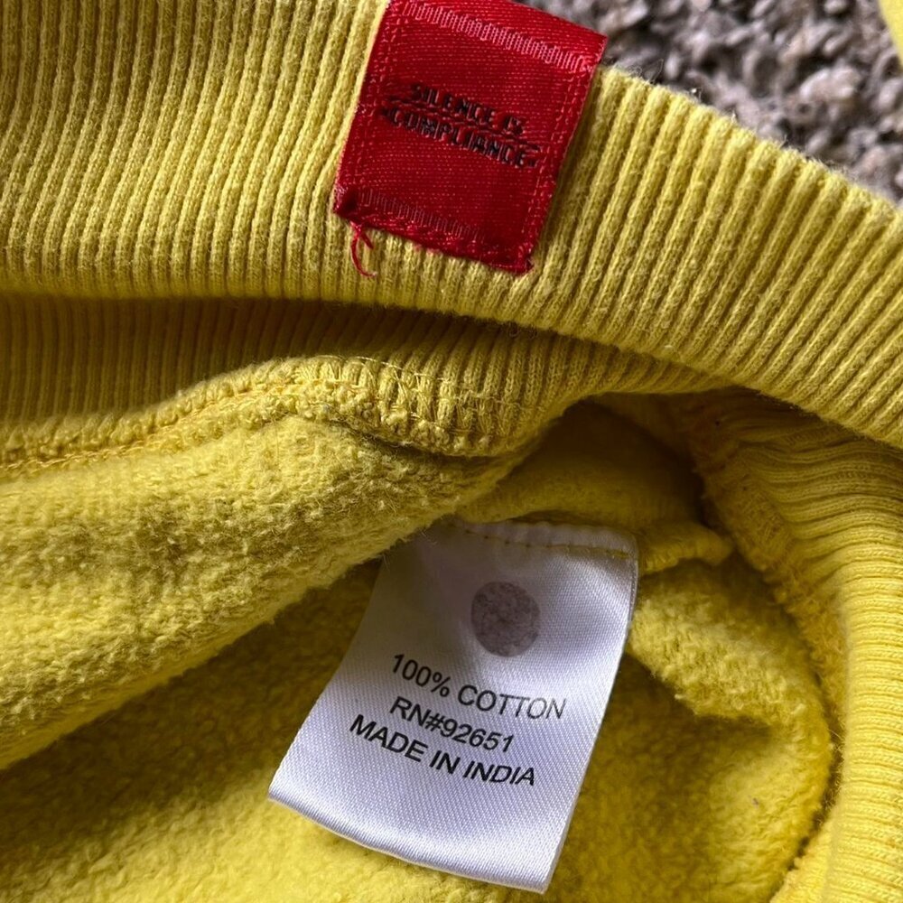 Industrial Indigo Yellow The Awakening Hoodie Mens XL Streetwear Goth Skater - Picture 5 of 7